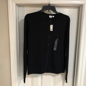 NWT Gap cotton sweater Large black